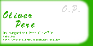 oliver pere business card